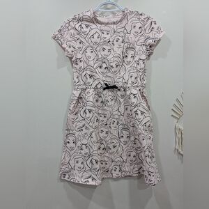 NWOT Disney Princess Faces 100% Cotton Dress - Light Pink